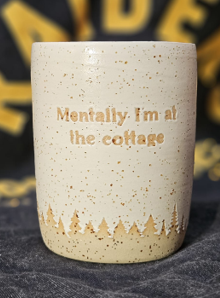 Heated Rivalry inspired mug: Mentally I'm at the cottage